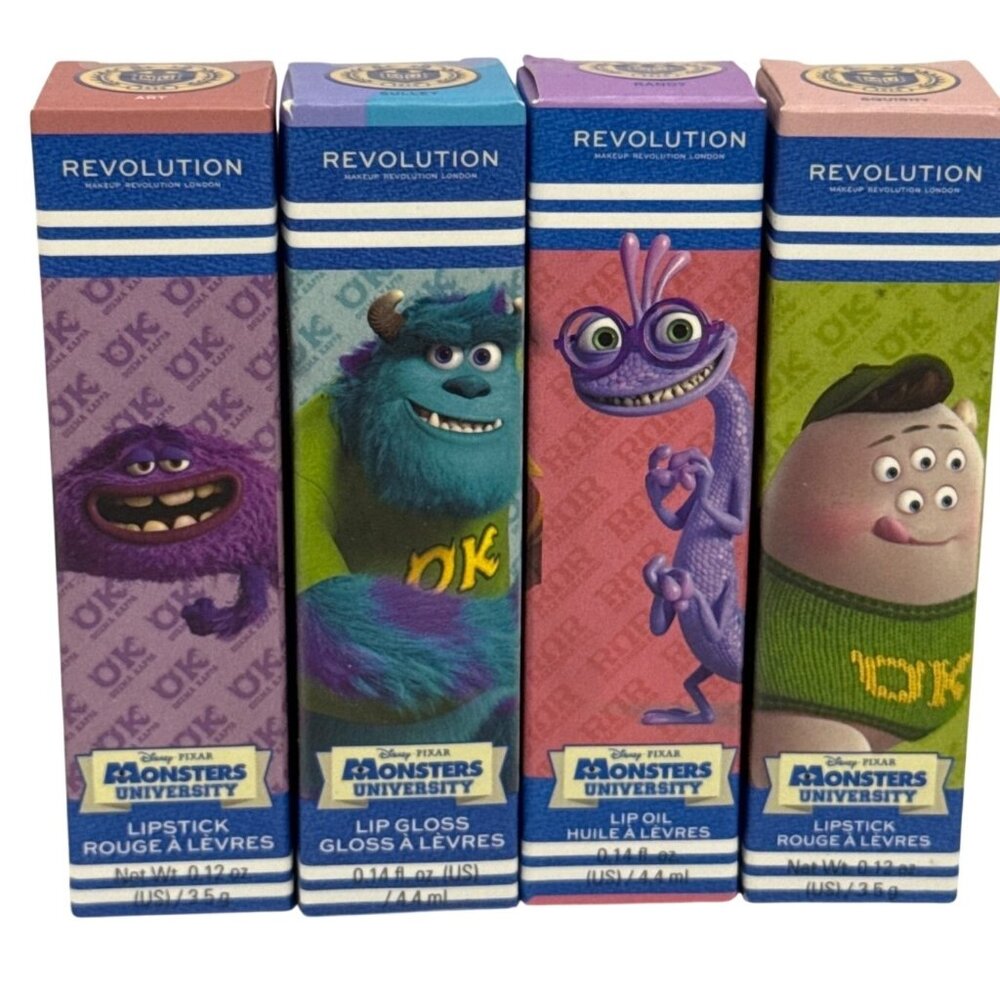 Revolution X Monsters University Lip Set  Gloss Lipstick Sulley Squishy Randall